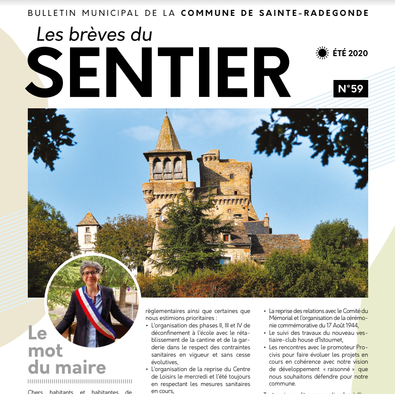 Les brèves du Sentier n°59 - Eté 2020