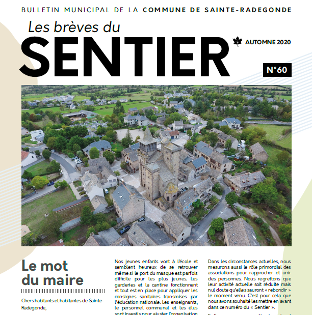 Les brèves du Sentier n°60 - Automne 2020